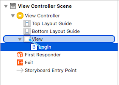 Instructional graphic for setting up a constraint via Interface builder