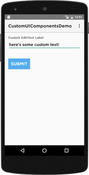 App with custom TextView, EditText fonts, custom Button and custom font for the ActionBar