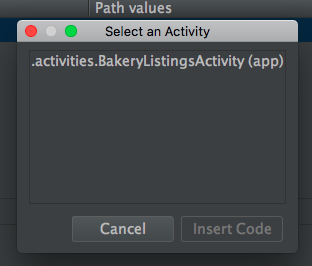 App Links Assistant Select an Activity